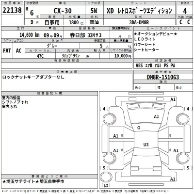 Mazda CX-30  с аукциона в Японии