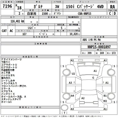 Toyota PORTE  с аукциона в Японии