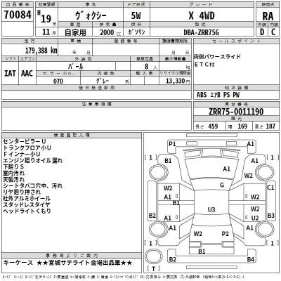 Toyota VOXY  с аукциона в Японии