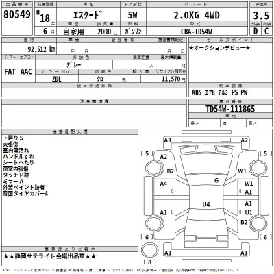 Suzuki ESCUDO  с аукциона в Японии