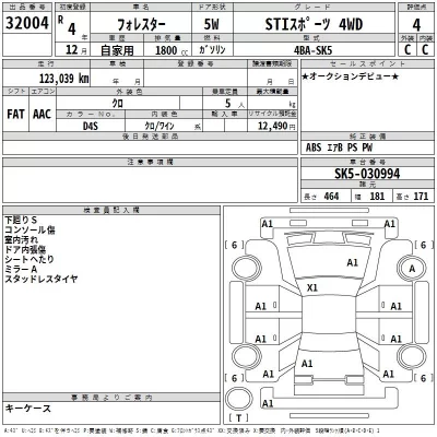 Subaru FORESTER  с аукциона в Японии