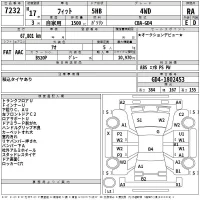 Honda FIT лот № 7232 оценка RA  с аукциона в Японии 2
