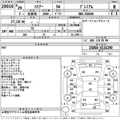 Toyota HARRIER  с аукциона в Японии