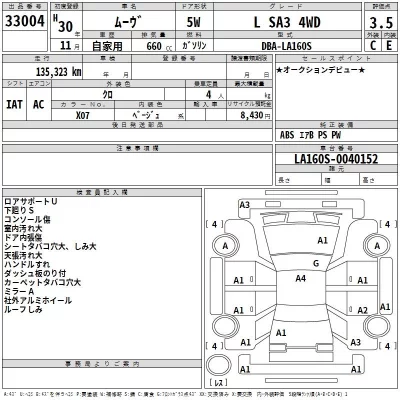 Daihatsu MOVE  с аукциона в Японии