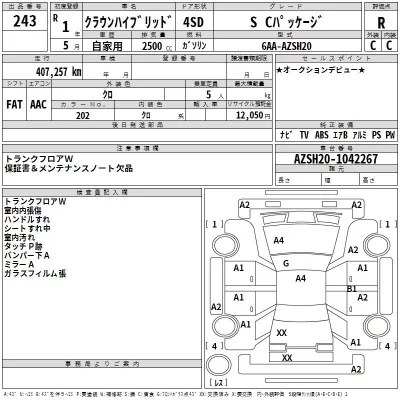 Toyota CROWN  с аукциона в Японии