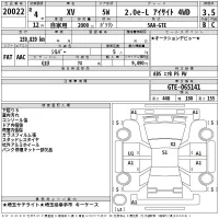 Subaru XV лот № 20022 оценка 3.5  с аукциона в Японии 2