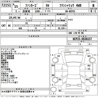 Toyota FUNCARGO  с аукциона в Японии