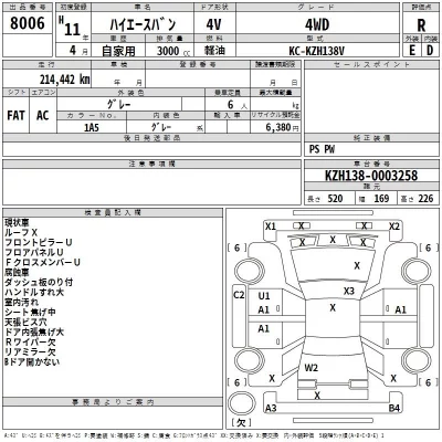 Toyota HIACE VAN  с аукциона в Японии