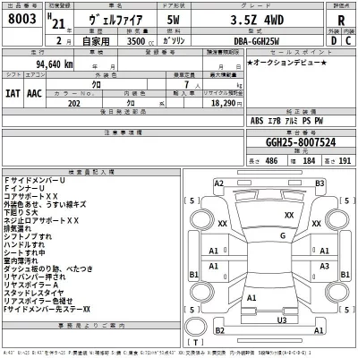 Toyota VELLFIRE  с аукциона в Японии