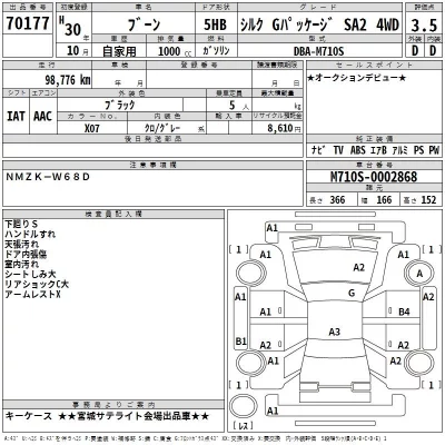 Daihatsu Boon  с аукциона в Японии