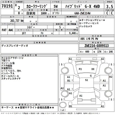 Toyota COROLLA TOURING  с аукциона в Японии