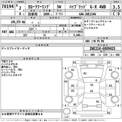Toyota COROLLA TOURING  с аукциона в Японии