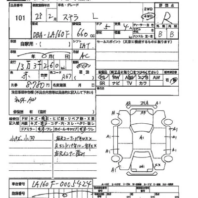 Subaru STELLA  с аукциона в Японии