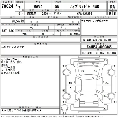 Toyota RAV4  с аукциона в Японии
