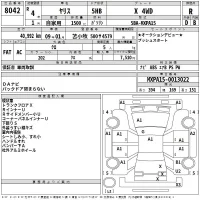 Toyota YARIS лот № 8042 оценка R  с аукциона в Японии 2
