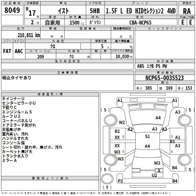 Toyota IST  с аукциона в Японии