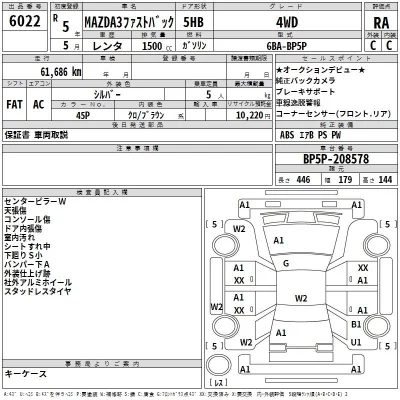 Mazda MAZDA3  с аукциона в Японии