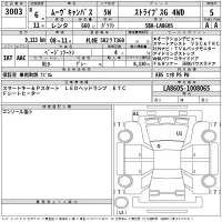 Daihatsu MOVE CANBUS лот № 3003 оценка 5  с аукциона в Японии 2