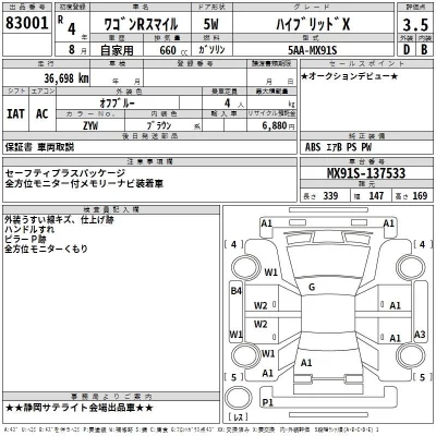 Suzuki WAGON R SMILE  с аукциона в Японии