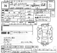 Toyota ESQUIRE лот № 76 оценка R  с аукциона в Японии 2