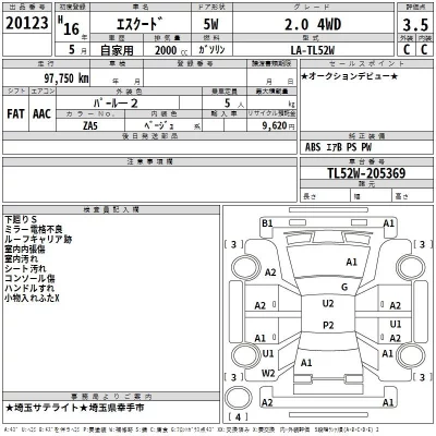 Suzuki ESCUDO  с аукциона в Японии