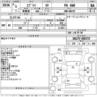 Suzuki EVERY лот № 3036 оценка RA  с аукциона в Японии 2