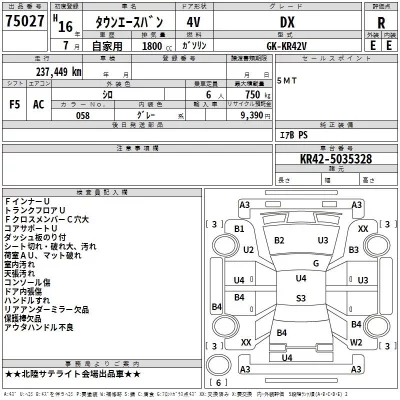Toyota TOWN ACE VAN  с аукциона в Японии