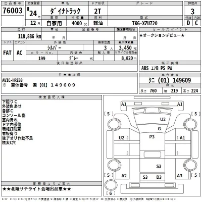 Toyota DYNA  с аукциона в Японии