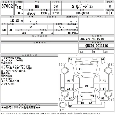 Toyota BB  с аукциона в Японии