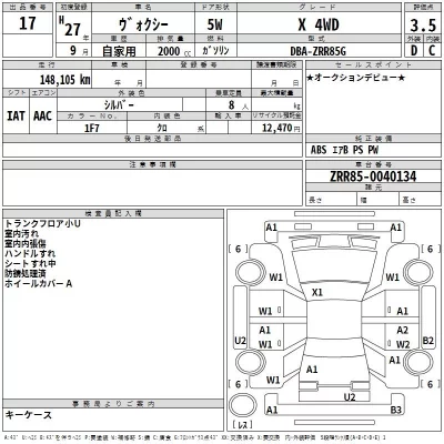 Toyota VOXY  с аукциона в Японии