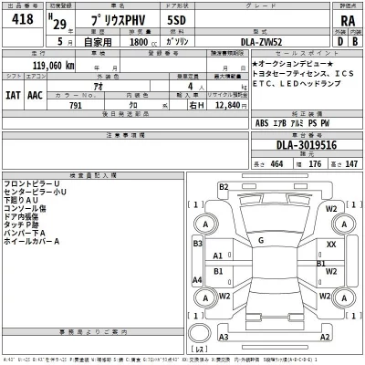 Toyota PRIUS PHV  с аукциона в Японии