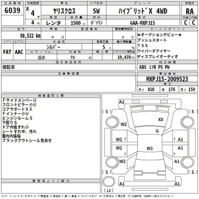 Toyota YARIS CROSS  с аукциона в Японии