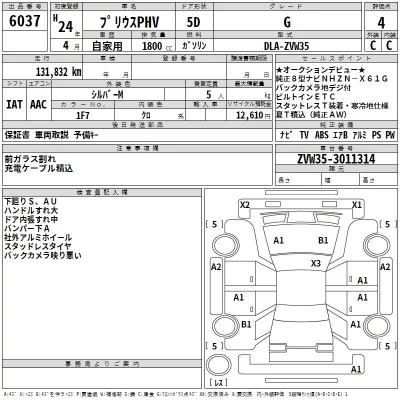 Toyota PRIUS PHV  с аукциона в Японии