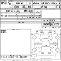 BMW X3 лот № 21501 оценка 4.5  с аукциона в Японии 2