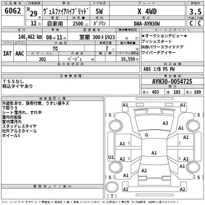 Toyota VELLFIRE  с аукциона в Японии