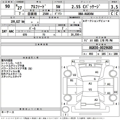 Toyota ALPHARD  с аукциона в Японии