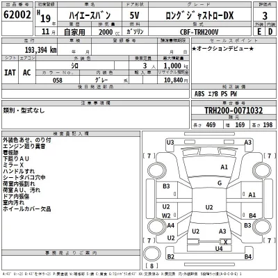 Toyota HIACE VAN  с аукциона в Японии