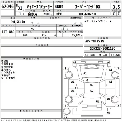 Toyota HIACE  с аукциона в Японии
