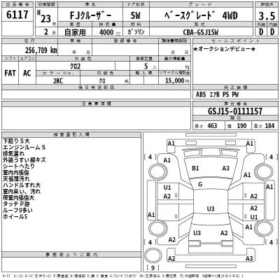Toyota FJ CRUISER  с аукциона в Японии