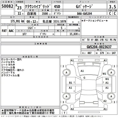 Toyota CROWN  с аукциона в Японии