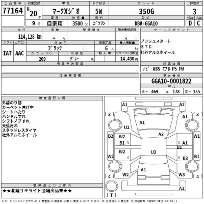 Toyota MARK X ZIO  с аукциона в Японии