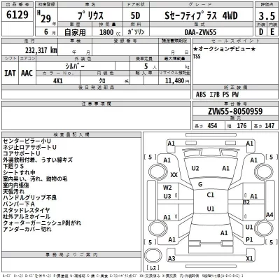 Toyota PRIUS  с аукциона в Японии