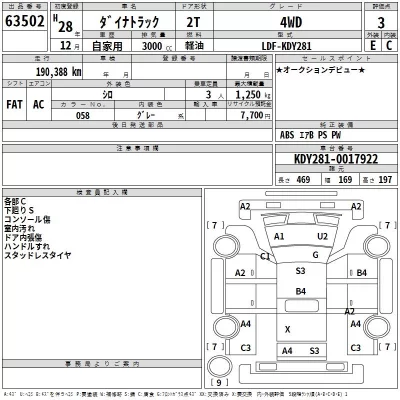 Toyota DYNA  с аукциона в Японии