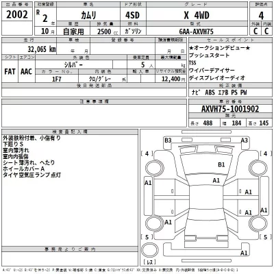 Toyota CAMRY  с аукциона в Японии