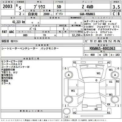 Toyota PRIUS  с аукциона в Японии