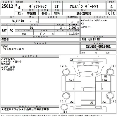 Toyota DYNA  с аукциона в Японии