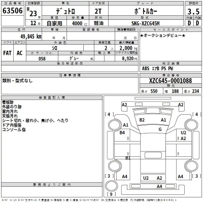 Hino DUTRO  с аукциона в Японии