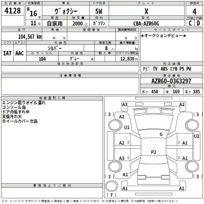 Toyota VOXY  с аукциона в Японии