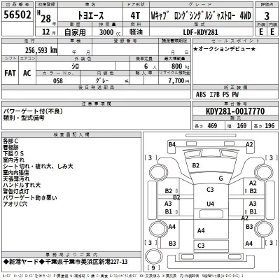Toyota TOYOACE  с аукциона в Японии