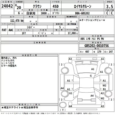Toyota CROWN  с аукциона в Японии
